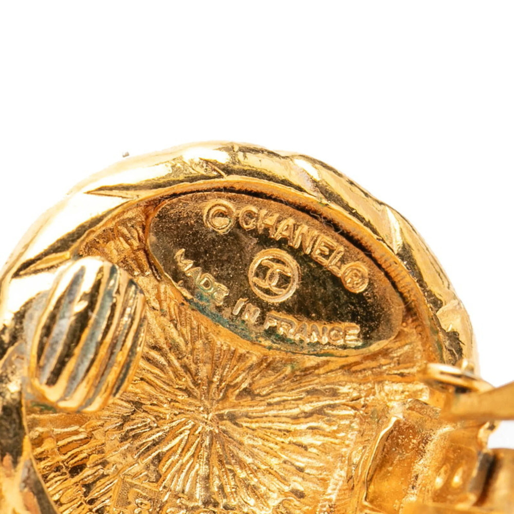 CHANEL Gold Logo Earrings - Picture 3 of 4